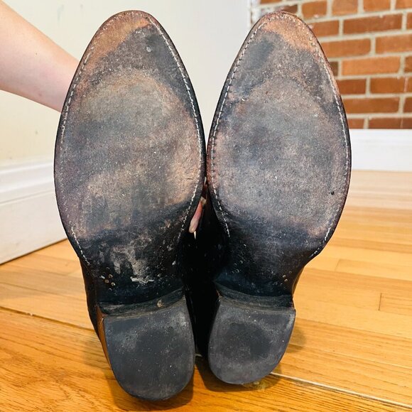 JUSTIN 8933 Made in USA Quill Ostrich Skin Western Cowboy Leather Boots Size 11 - Picture 15 of 16